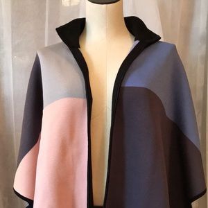 Anne Klein zip wrap cape poncho medium SALE NWT